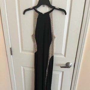 Black and Tan beaded women's dress